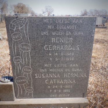 PLOOY Renier Gerhardus, du 1928-1976 &amp; Susanna Hermina Catharina 1928-1995