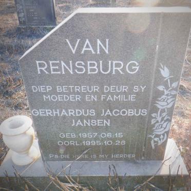 RENSBURG Gerhardus Jacobus Jansen, van 1957-1995