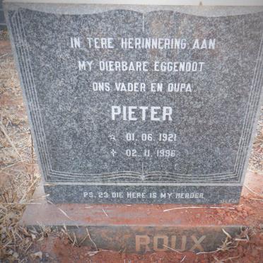ROUX Pieter 1921-1996