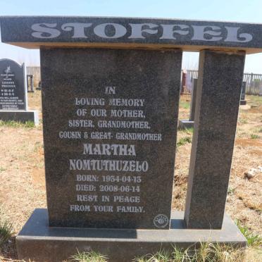 STOFFEL Martha Nomtuthuzelo 1954-2008 