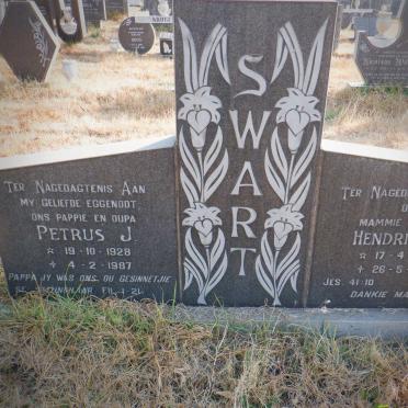 SWART Petrus J. 1928-1987 &amp; Hendrina J. 1933-1988