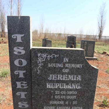 TSOTETSI Jeremiah Kupulang 1970-2007 