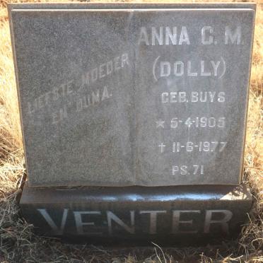 VENTER Anna C.M. nee BUYS 1905-1977