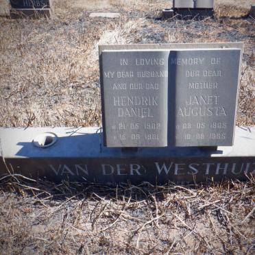 WESTHUIZEN Hendrik Daniel, van der 1902-1981 &amp; Janet Augusta 1905-1985