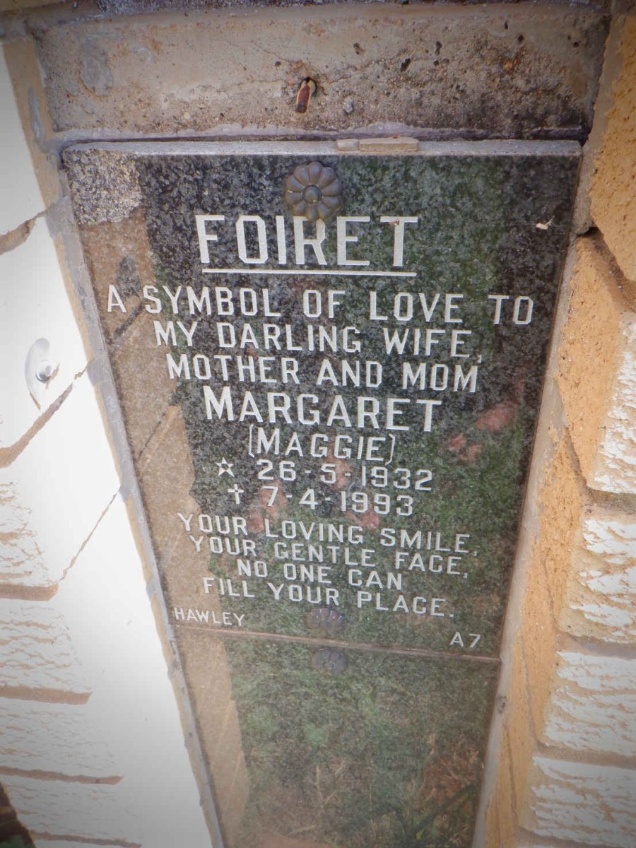 FOIRET Margaret 1932-1993 