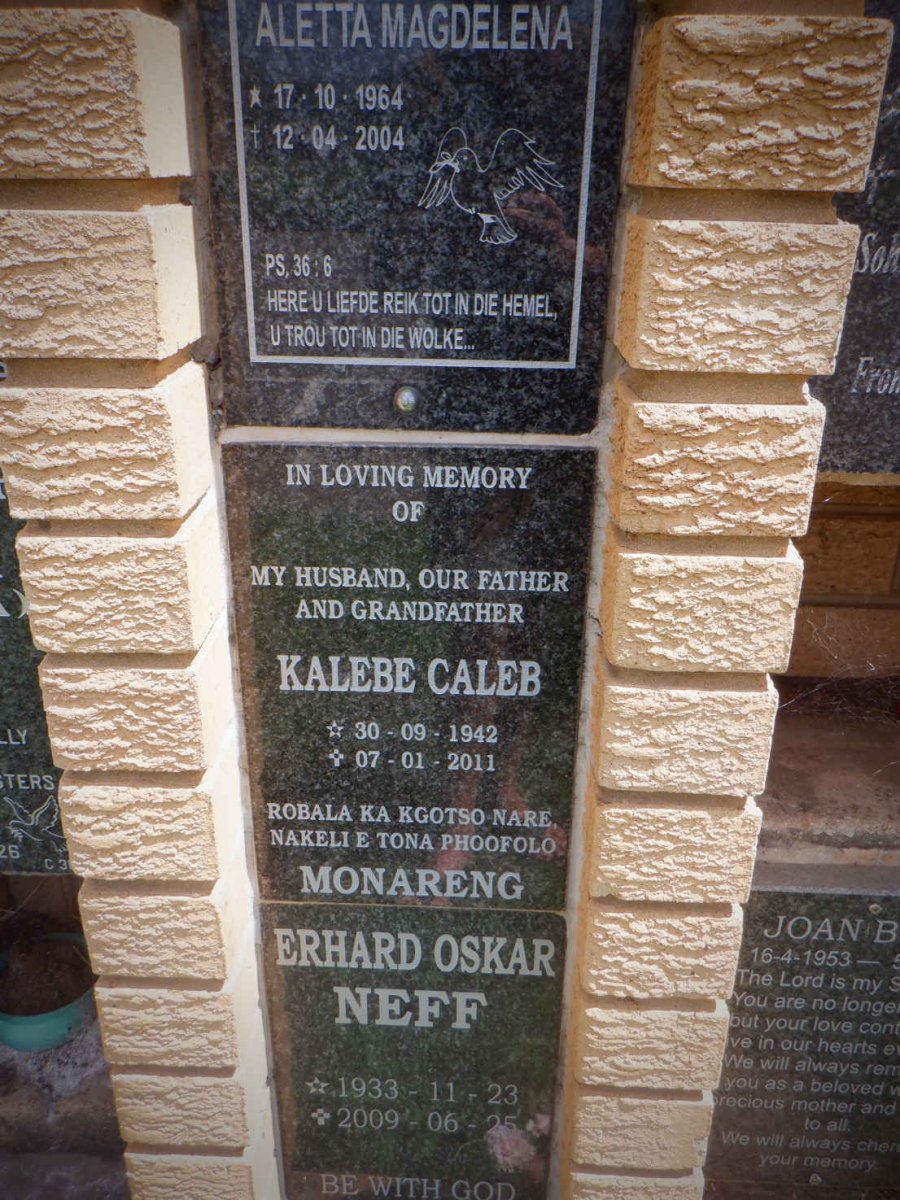 MONARENG Kalebe Caleb 1942-2011 