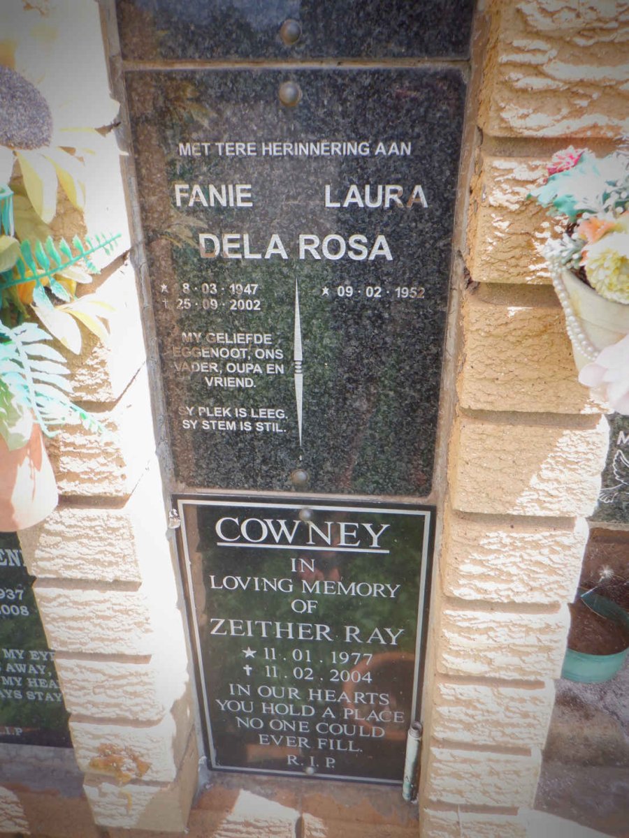 ROSA Fanie, dela 1947-2002 &amp; Laura 1952-  :: COWNER Zeither Ray 1977-2004 