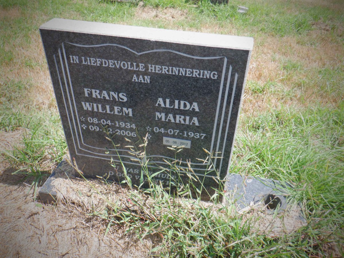 ? Frans Willem 1934-2006 &amp; Alida Maria 1937-2012