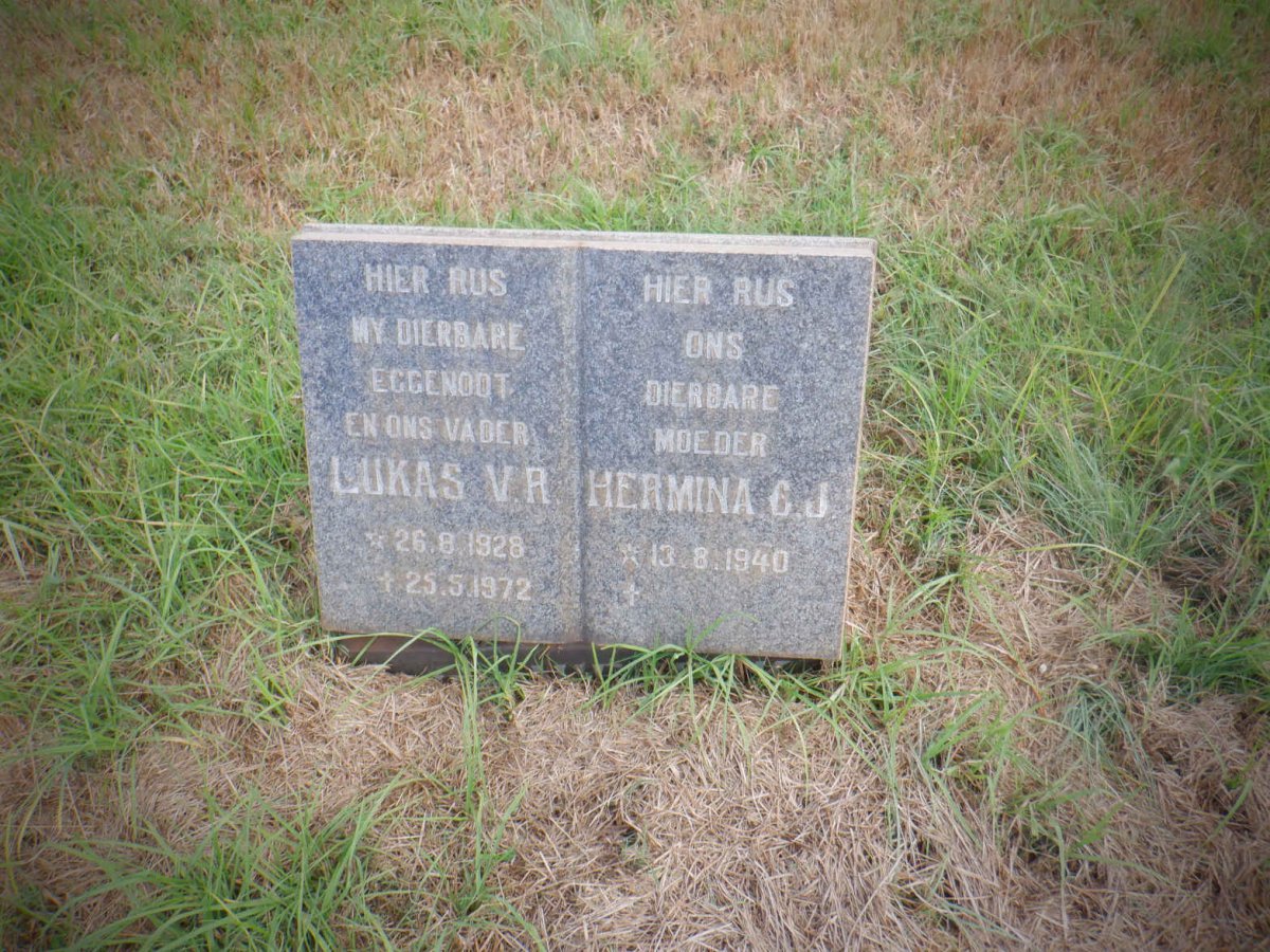 ? Lukas V.R. 1928-1972 &amp; Hermina C.J. 1940-