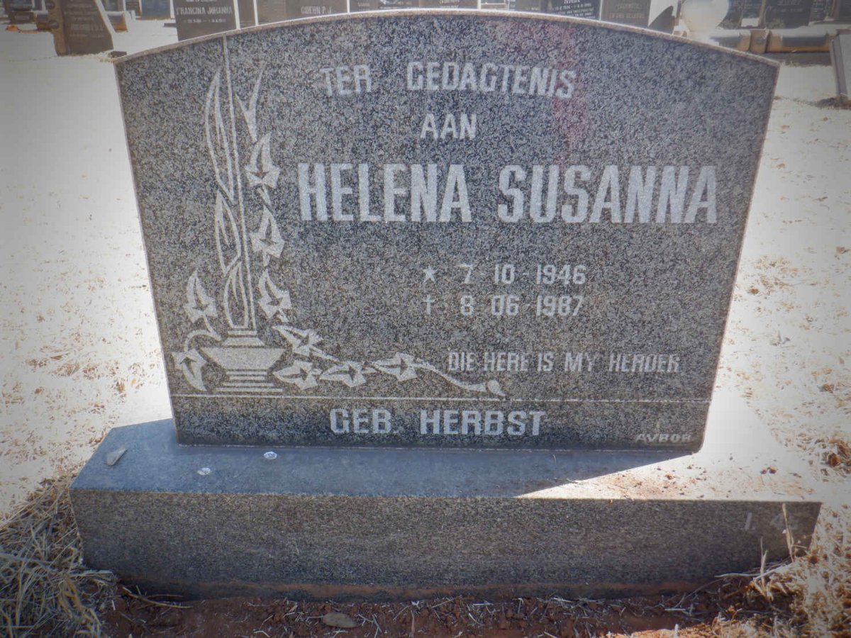 ? Helena Susanna nee HERBST 1946-1987