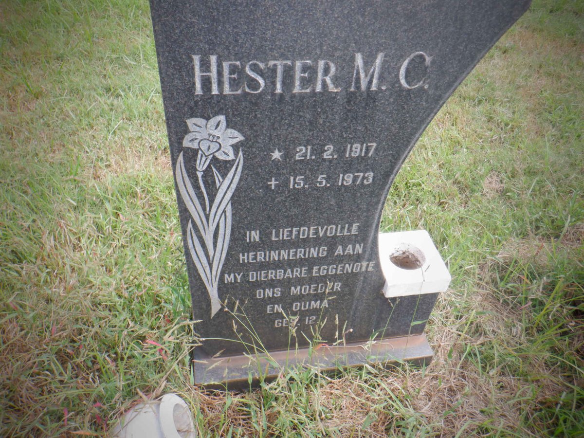 ? Hester M.C. 1917-1973