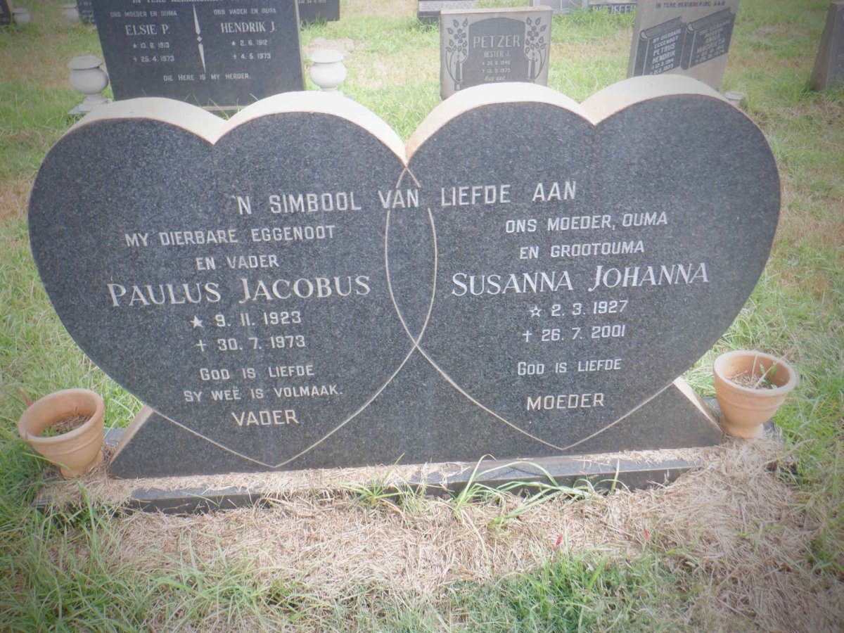 ? Paulus Jacobus 1923-1973 &amp; Susanna Johanna 1927-2001