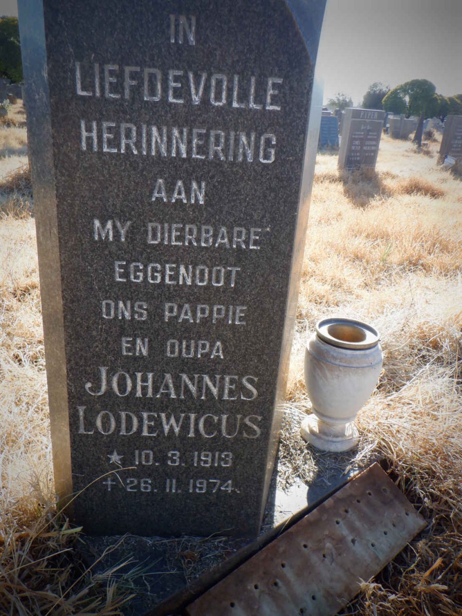 ? Johannes Lodewicus 1913-1974