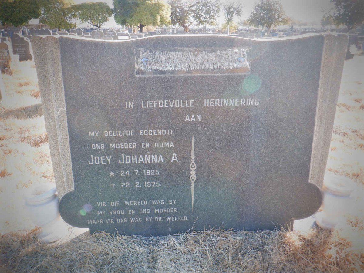 ? Joey Johanna A. 1925-1975