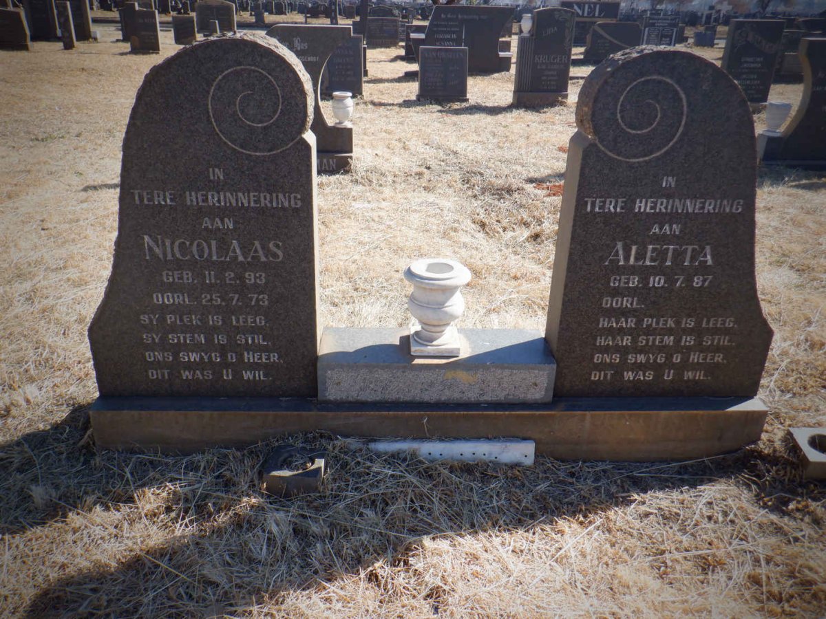 ? Nicolaas 1893-1973 :: Aletta 1887-