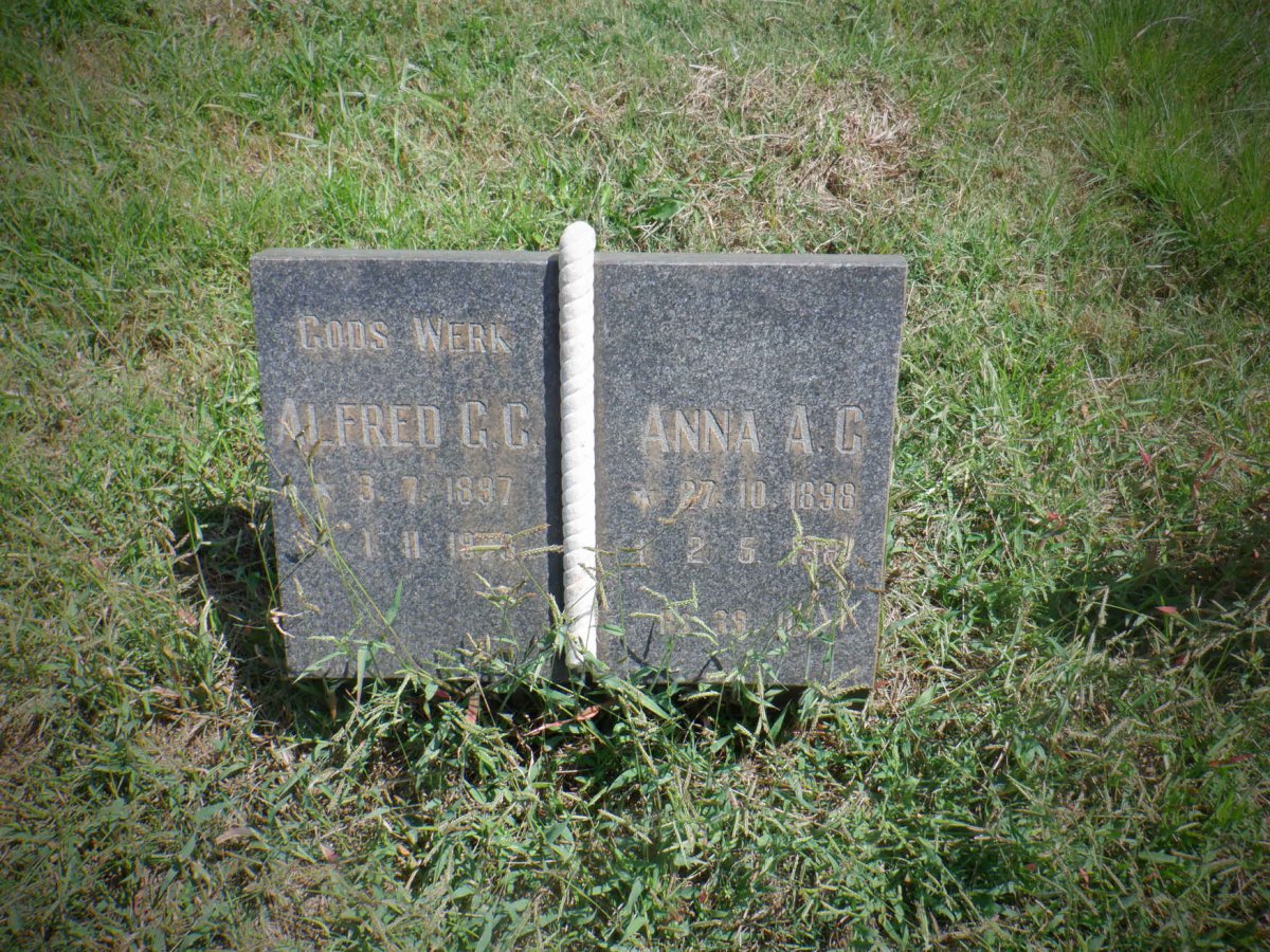 ? Alfred G.C. 1897-1973 &amp; Anna A.C. 1898-1981
