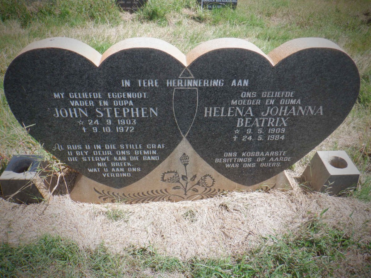 ? John Stephen 1903-1972 &amp; Helena Johanna Beatrix 1909-1984