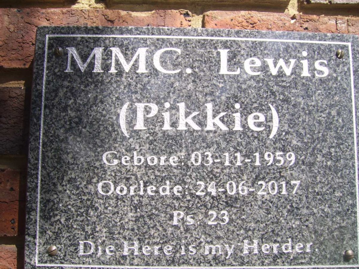 LEWIS M.M.C. 1959-2017