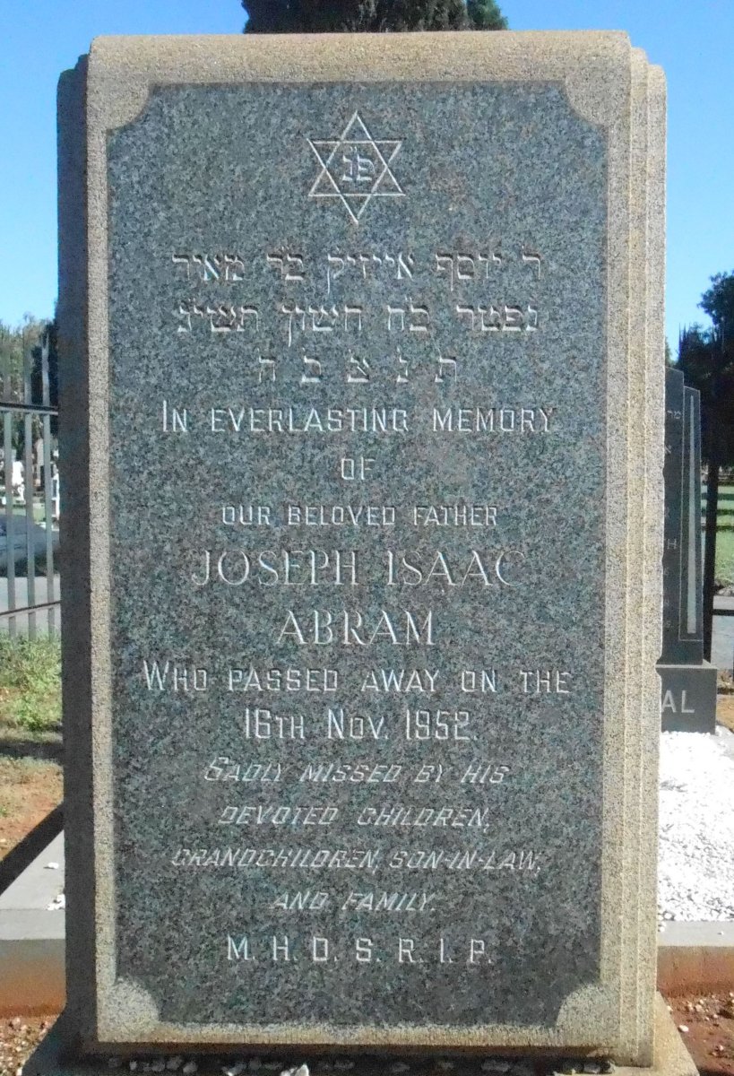 ABRAM Joseph Isaac -1952