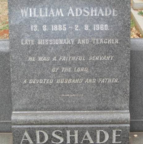 ADSHADE William 1885-1960