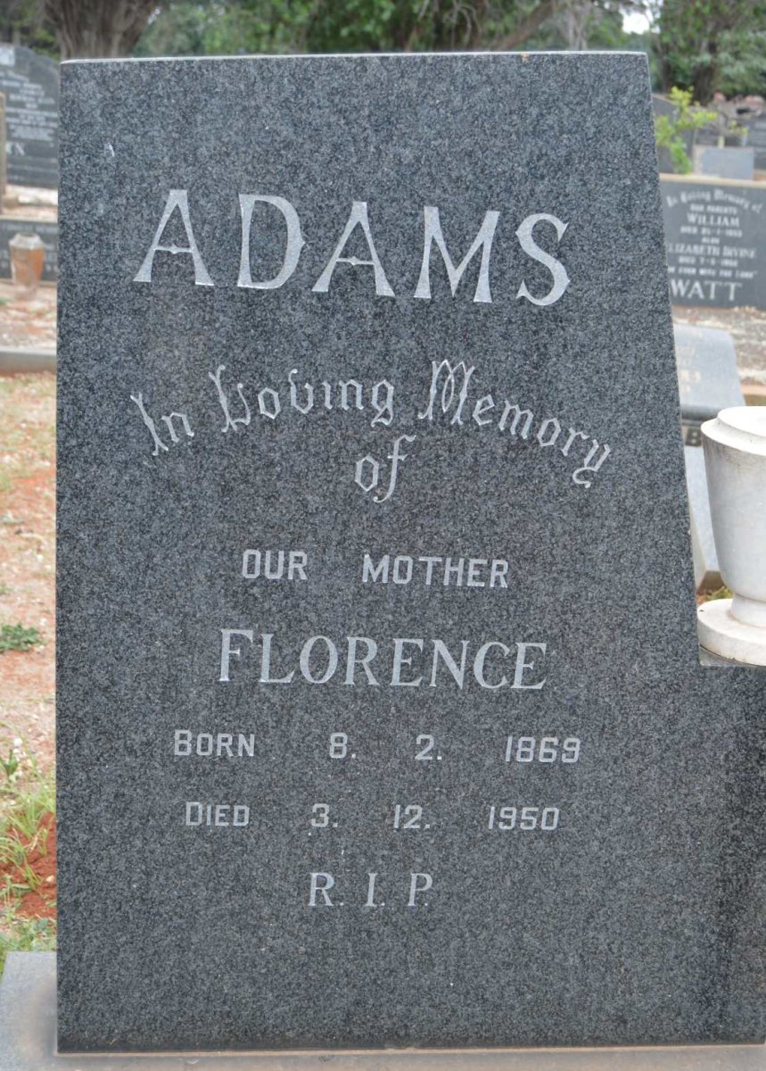 ADAMS Florence 1869-1950