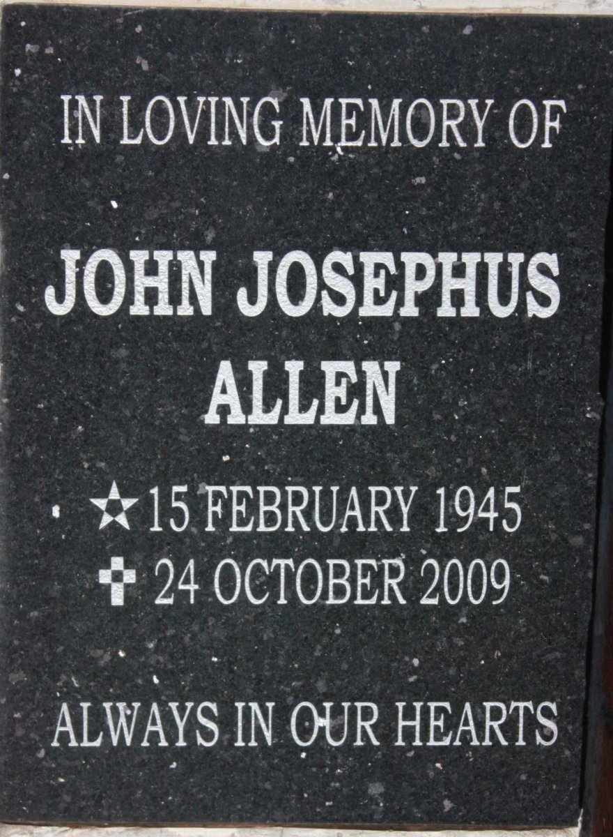 ALLEN John Josephus 1945-2009
