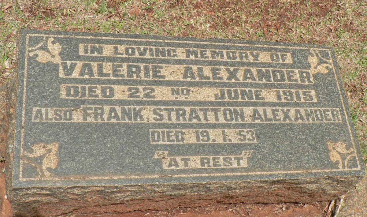 ALEXANDER Frank Stratton -1953 :: ALEXANDER Valerie-1915