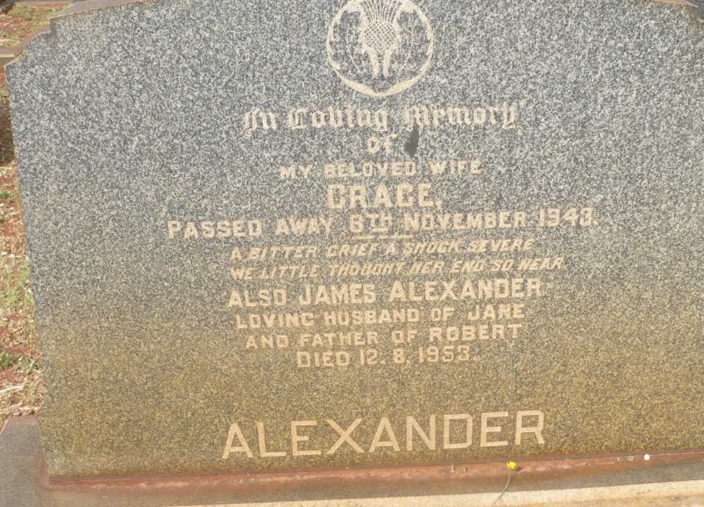 ALEXANDER James -1953 &amp; Grace -1943