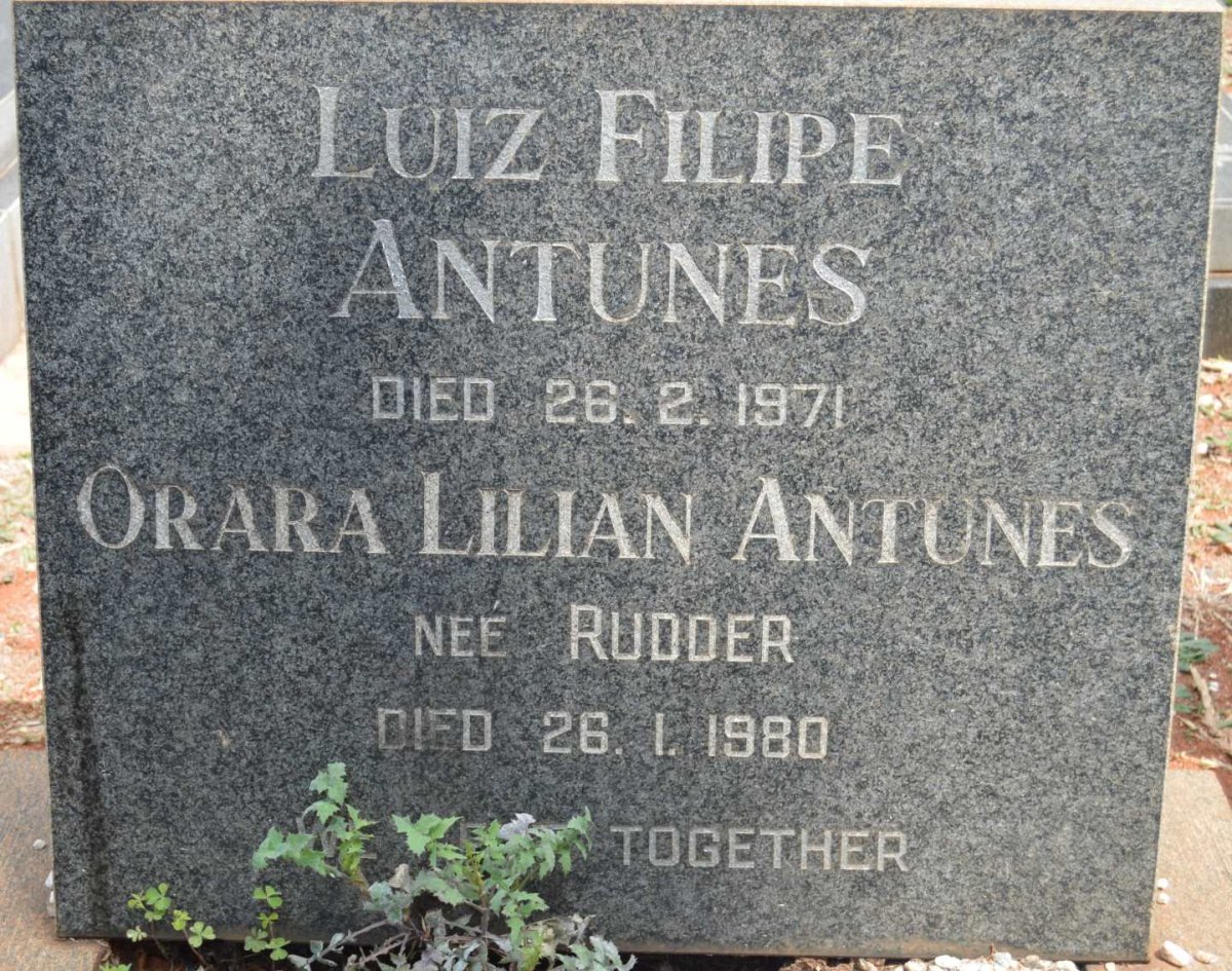 ANTUNES Luiz Filipe -1971 &amp; Orara Lilian RUDDER -1980
