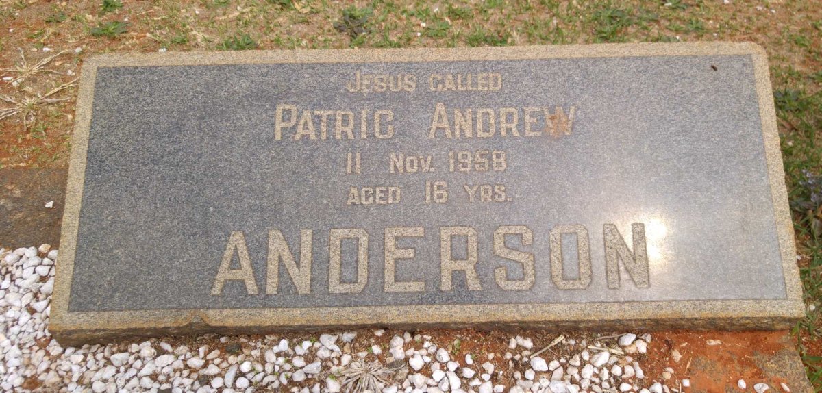 ANDERSON Patric Andrew -1958