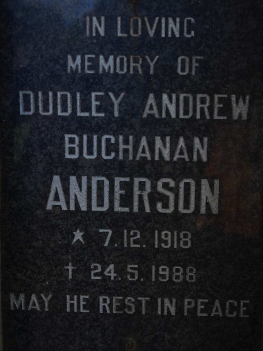 ANDERSON Dudley Andrew Buchanan 1918-1988