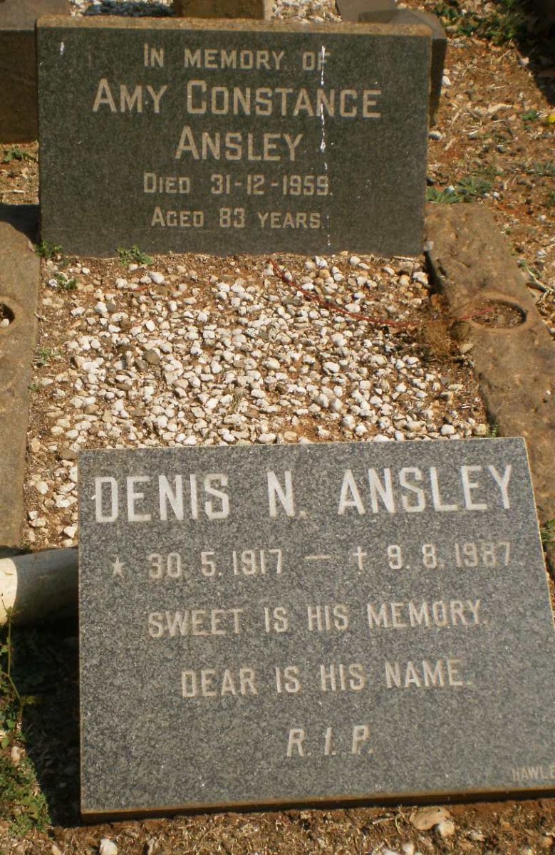 ANSLEY Amy Constance -1959 :: ANSLEY Denis N. 1917-1987