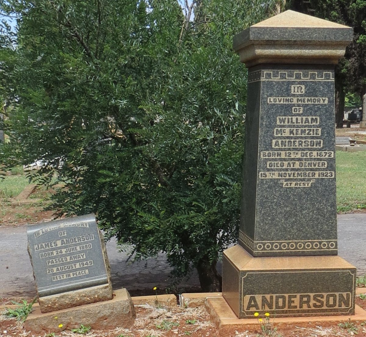 ANDERSON William McKenzie 1872-1923 :: ANDERSON James 1880-1949