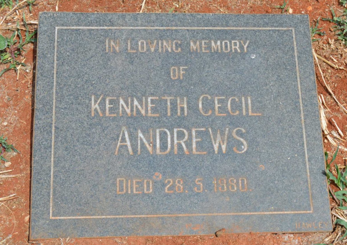 ANDREWS Kenneth Cecil -1980