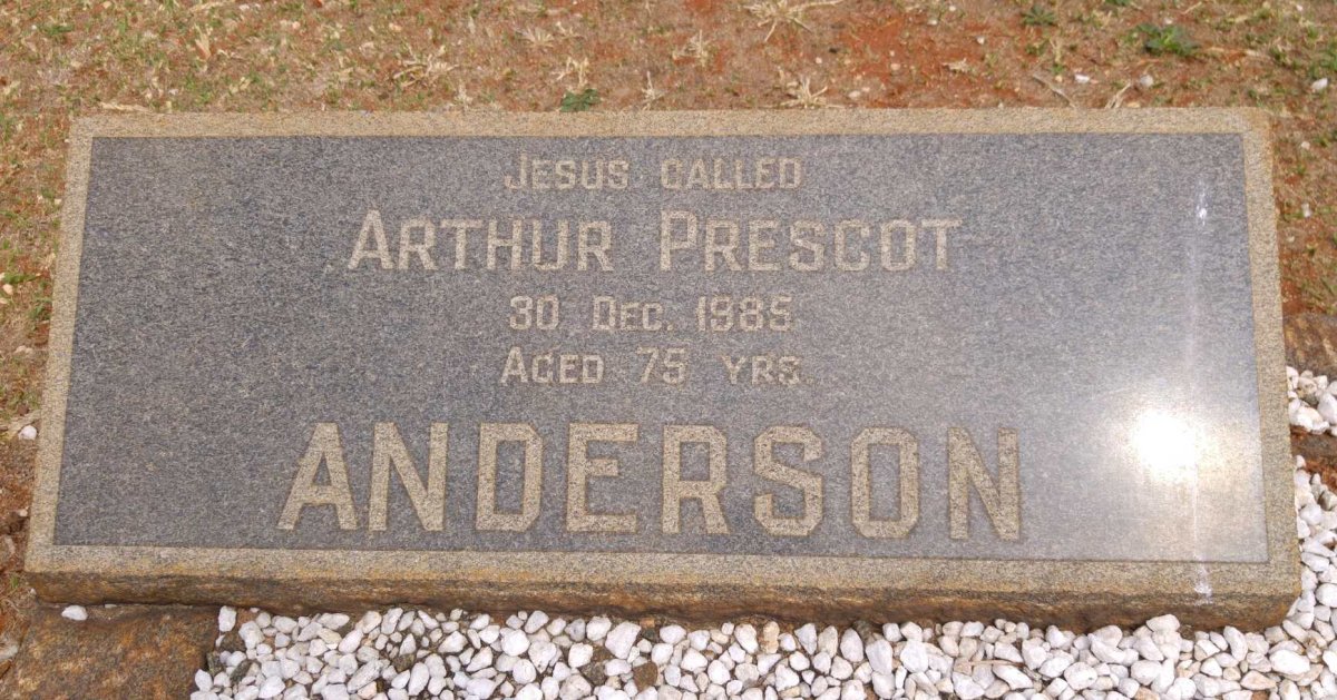 ANDERSON Arthur Prescot -1985