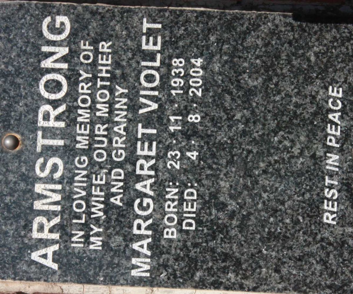 ARMSTRONG Margaret Violet 1938-2004