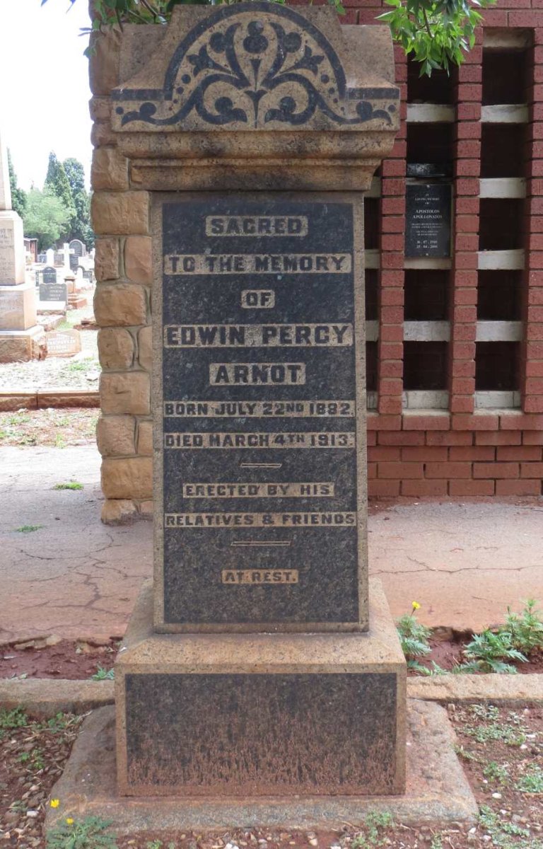ARNOT Edwin Percy 1882-1913