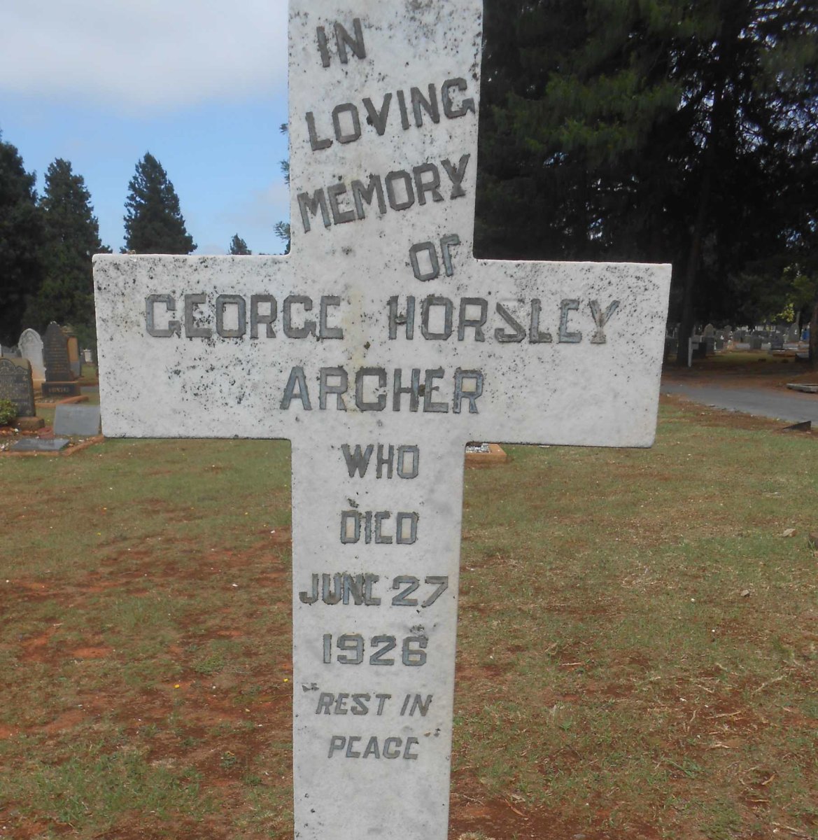 ARCHER George Horsley -1926