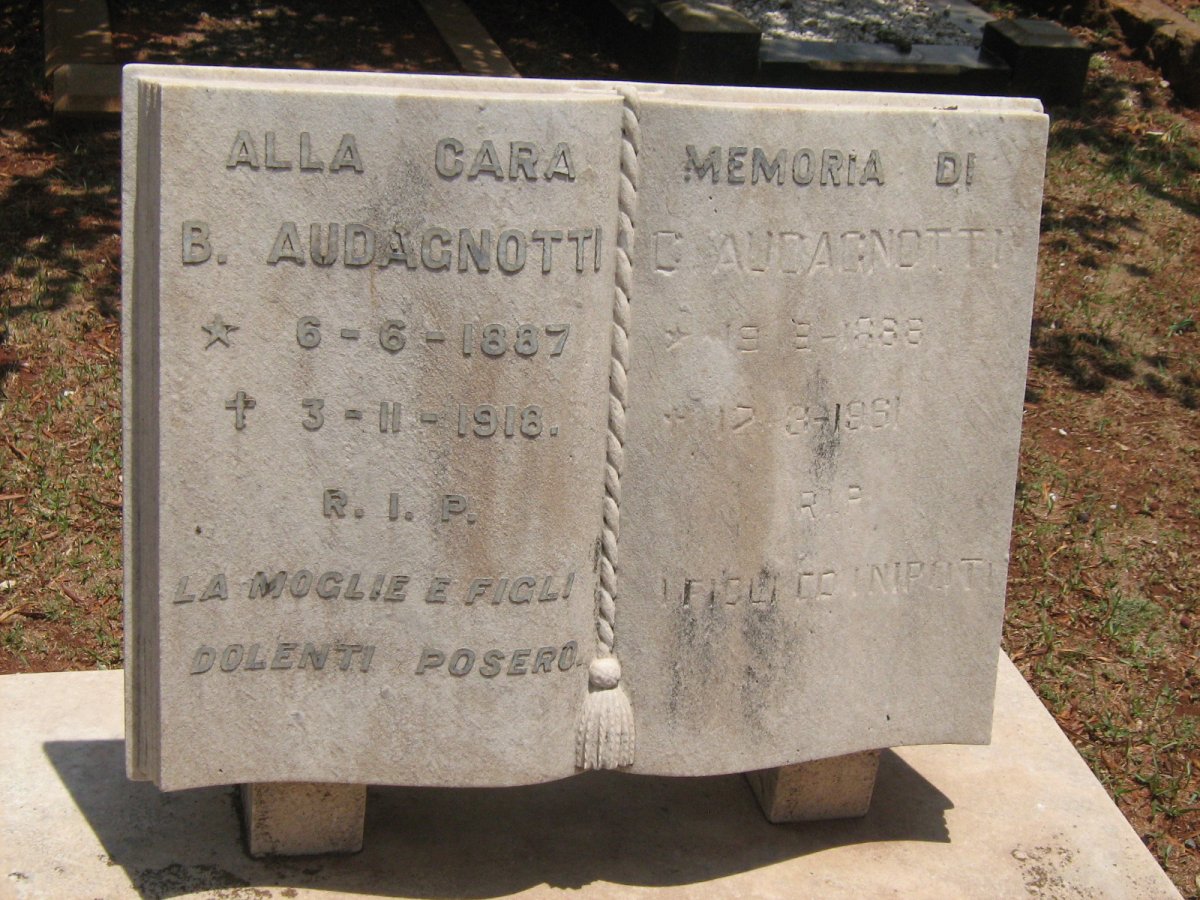 AUDAGNOTTI B. 1887-1918 &amp; C. 1888-1961