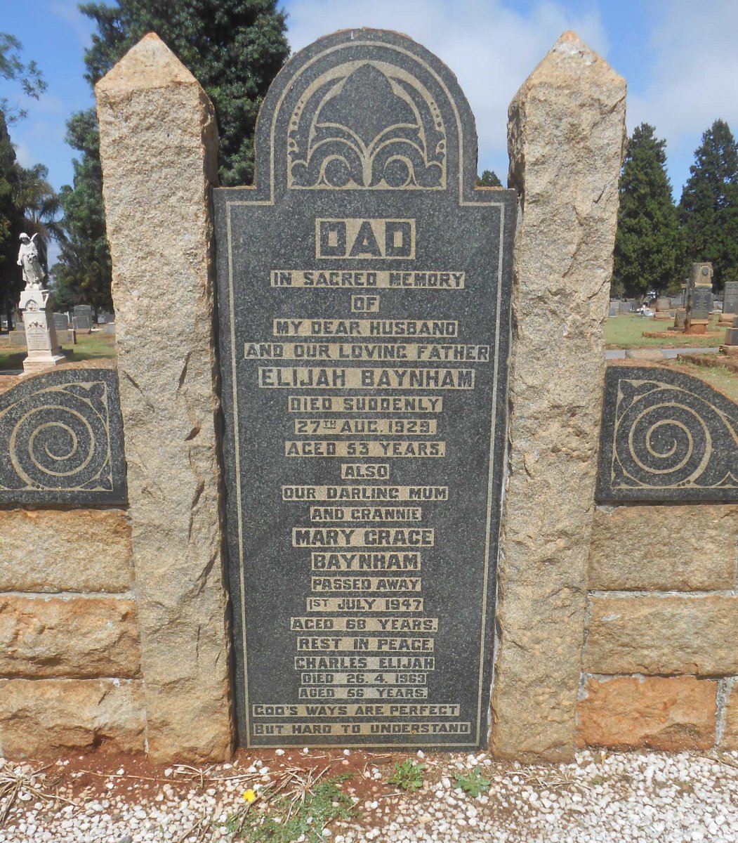 BAYNHAM Elijah -1929 &amp; Mary Grace -1947 :: BAYNHAM Charles Elijah -1963