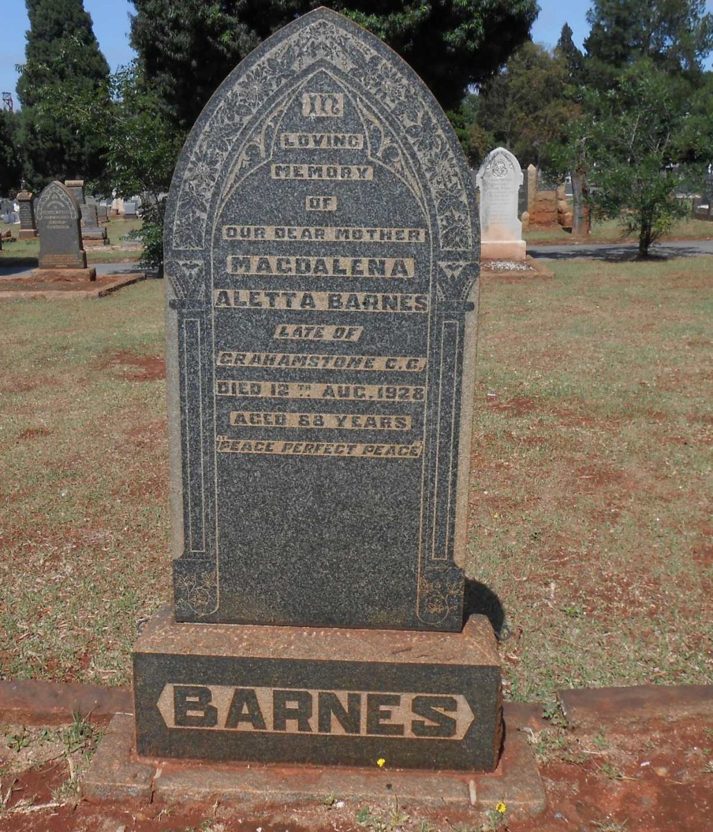 BARNES Magdalena Aletta -1928