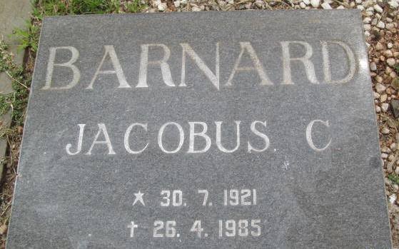 BARNARD Jacobus C. 1921-1985