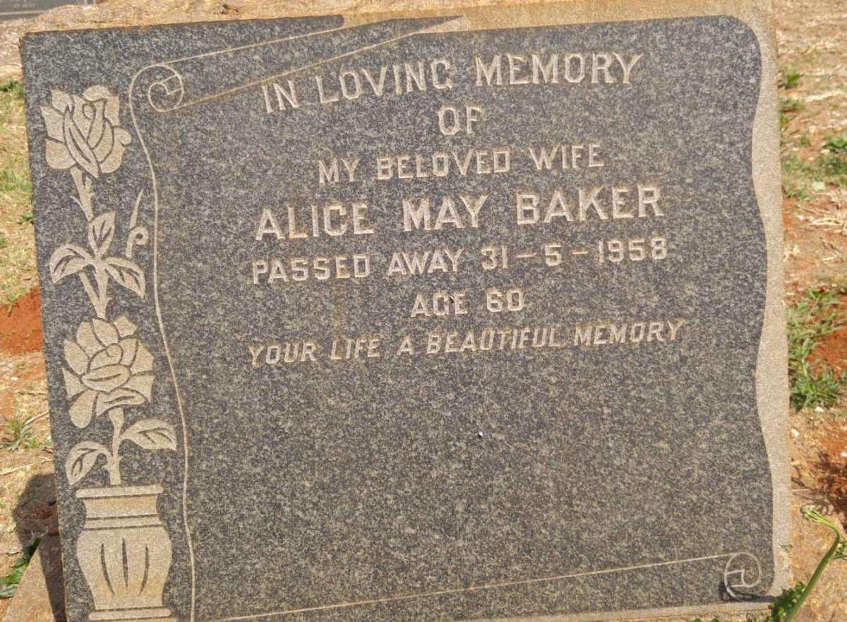 BAKER Alice May -1958