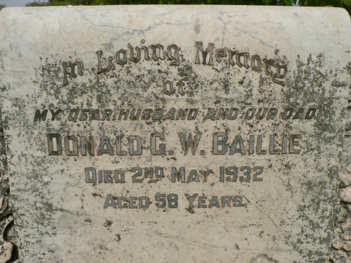 BAILLIE Donald G.W. -1932