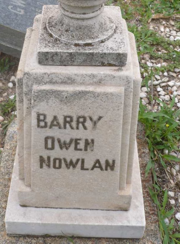 NOWLAN Barry Owen 1938-1939