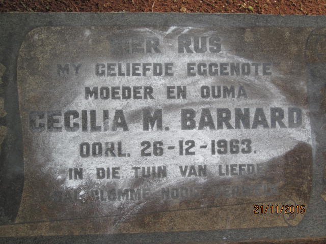 BARNARD Cecilia M. -1963