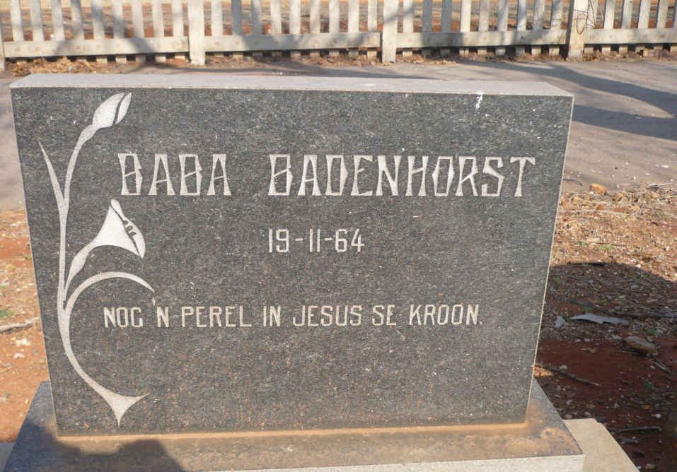 BADENHORST Baba -1964