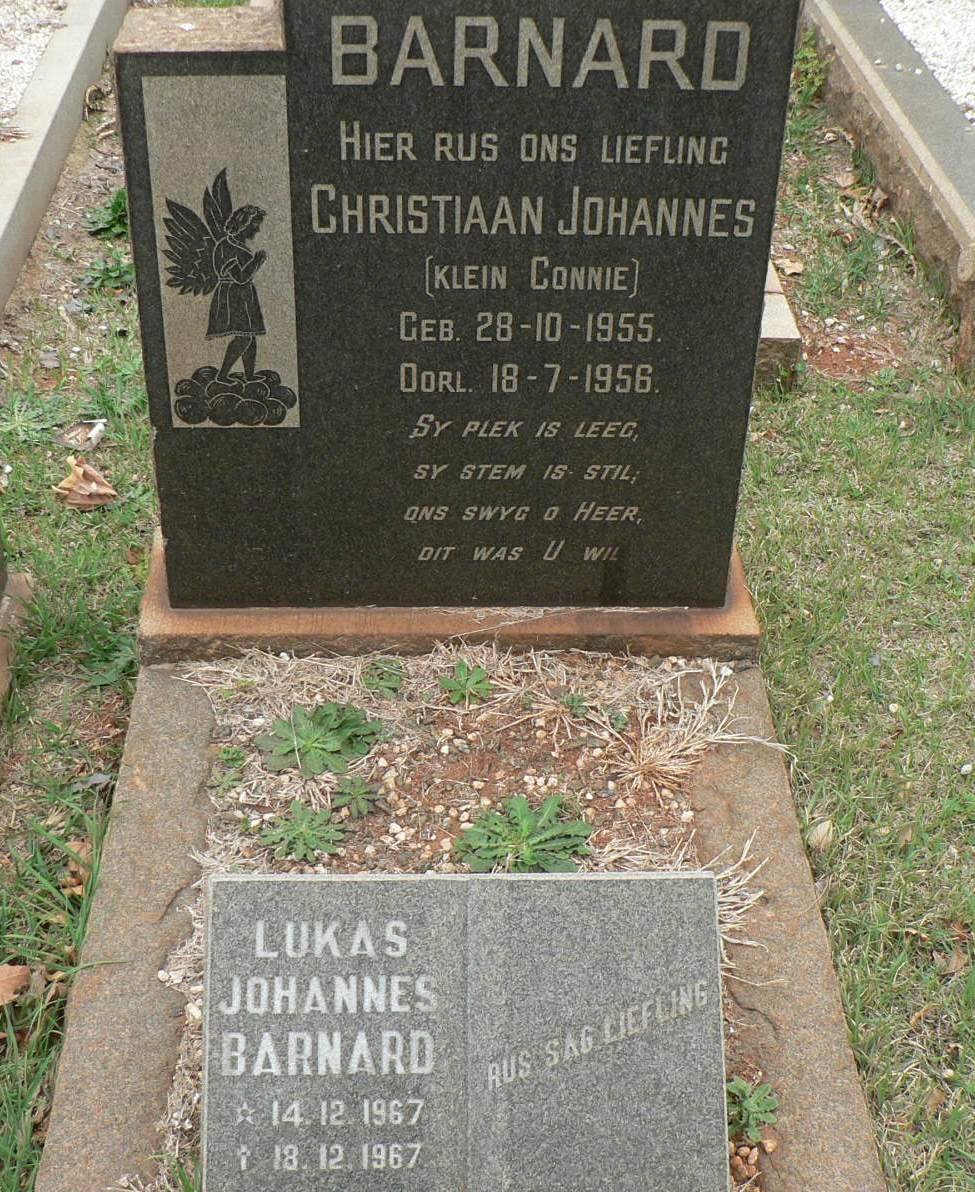 BARNARD Christiaan Johannes 1955-1956 :: BARNARD Lukas Johannes 1967-1967