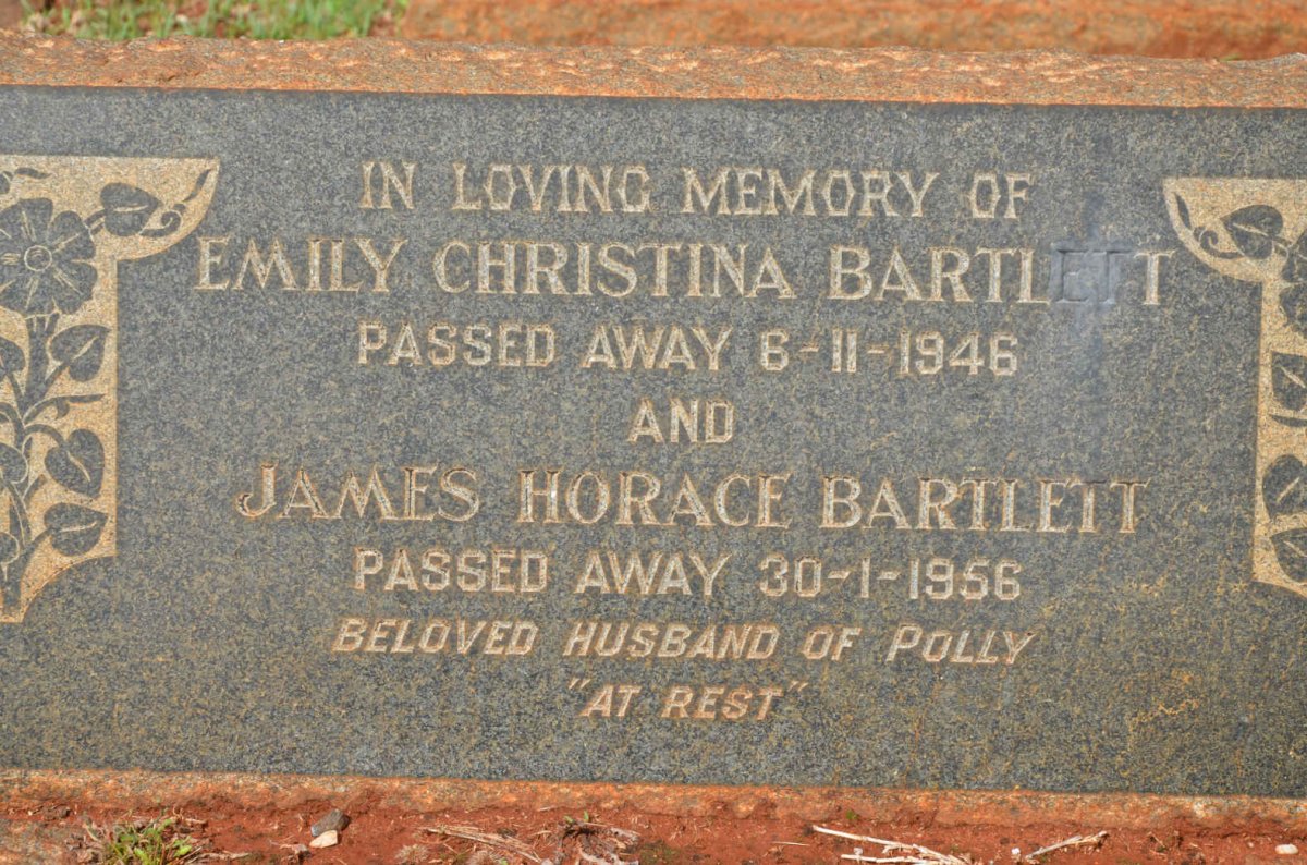 BARTLETT James Horace -1956 &amp; Emily Christina -1946