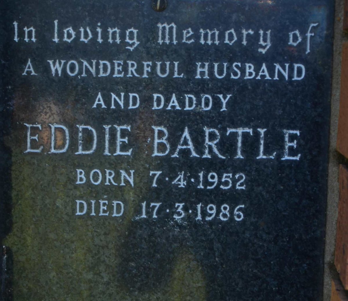 BARTLE Eddie 1952-1986